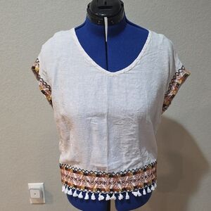 Rachel Zoe Boxy Linen Top